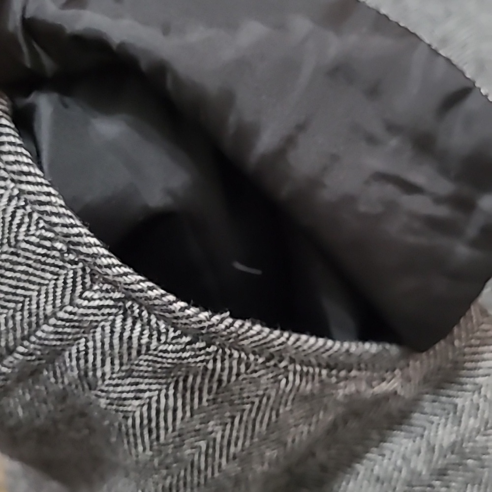 21 Men Herringbone Patterned Double-Breasted Wool… - image 8